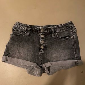 Black High Waisted Jean Shorts